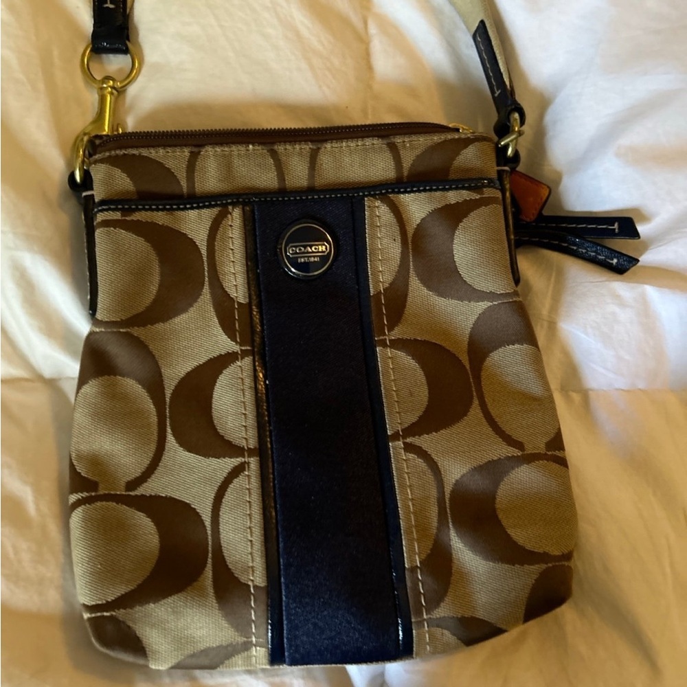Coach Brown and Black Crossbody Bag